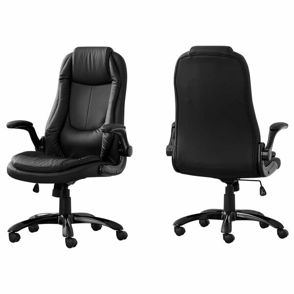 Gfancy Fixtures 28.5 x 29.5 x 94 in. Leather-Look High Back Executive Office Chair Black GF3664521